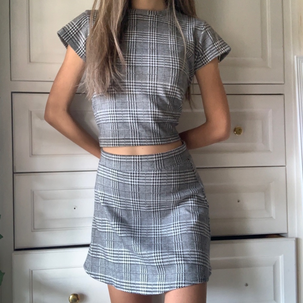 Brandy Melville Plaid Two Piece Set